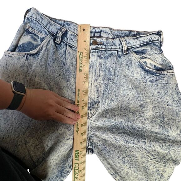 Vintage 1980s Expressions 14/16 Blue Acid Stone Wash High Rise Mom Jeans USA - Picture 13 of 16